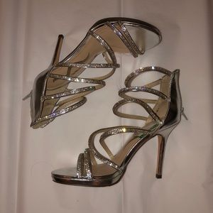 Sparkly Silver High Heels